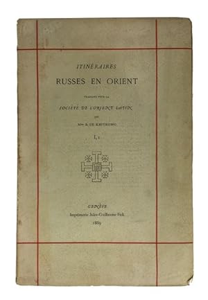 Itineraires Russes en Orient. [cover title]