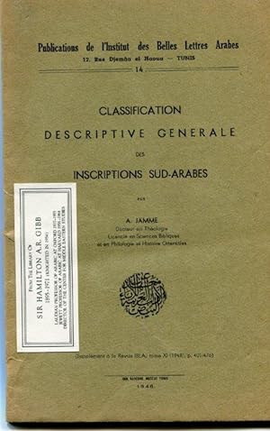 Classification Descriptive Generale des Inscriptions Sud-Arabes