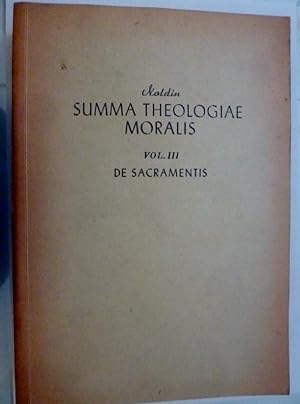 "SUMMA THEOLOGIAE MORALIS Scholarum Usui Accomodavit H. NOLDIN S.J. Rrecognovit A. SCHIMTT S.J. N...