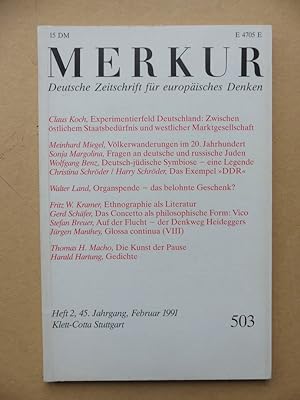 Merkur. Deutsche Zeitschrift für europäisches Denken. Heft Nr. 402, 405, 413, 422, 425, 429, 438,...