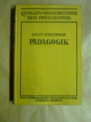Pädagogik (Quellenhandbücher der Philosophie)