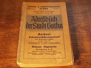 EINWOHNERBUCH (ADRESSBUCH) DER STADT GOTHA 1942/43.- mit dem Vororte Siebleben.