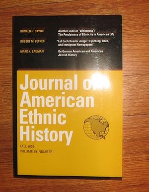 Journal of American Ethnic History: Fall 2009: Volume 29, Number 1