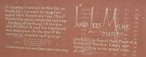 Rupert Hart-Davis: [a calligraphical manuscript by Andy Moore, based on the diary entries of Jame...