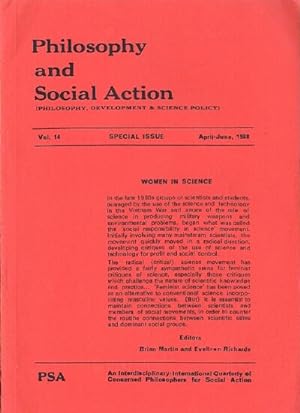 Philosophy and Social Action (Vol. 14, Special Issue, April-June 1988)