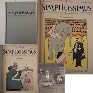 Simplicissimus Nr.8 / 1910 und Nr.13 / 1910 in einem Heft zusammengebunden