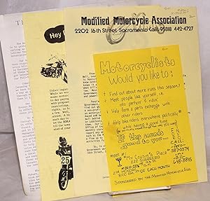 Modified Motorcycle Association [packet of 4 handbills]