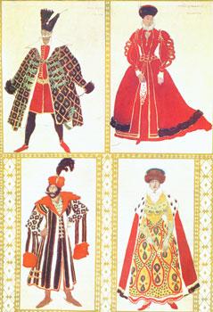 Le Costumes Polonais De "Boris Godunov".