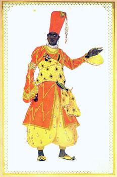 Schéhérazade, costume design for Chief Eunuch, 1922.