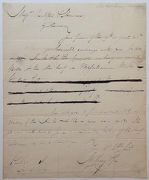 Draft Autographed Letter Signed "M. Carey & Son"