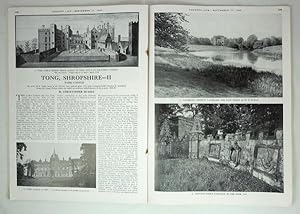 Original Issue of Country Life Magazine Dated September 27th 1946 with a Main Feature on Tong Cas...