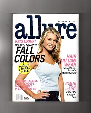 Allure Magazine - September, 1998. Rebecca Romijn cover. 8 Makeup Samples, Still Sealed. Christin...