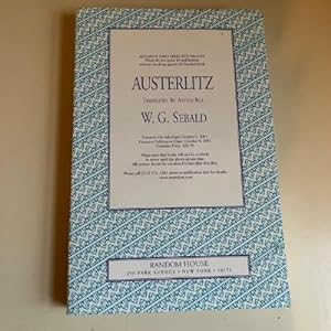 Austerlitz (Advance Uncorrected Proof)