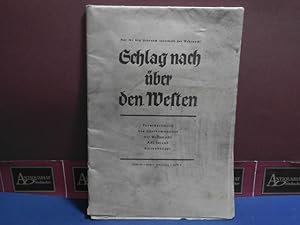 Schlag nach über den Westen. Reihe:Tornisterschrift des Oberkommandos der Wehrmacht 1.Jg. Heft 8,...