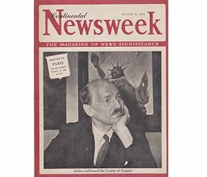 Zeitschriften-Sammlung Continental Newsweek. The U. S. Magazin of News Significance". 6 Titel. 1...