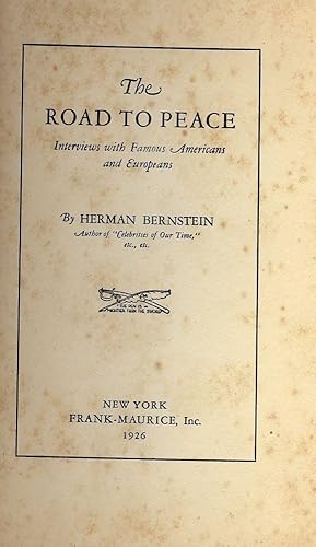 ROAD TO PEACE
