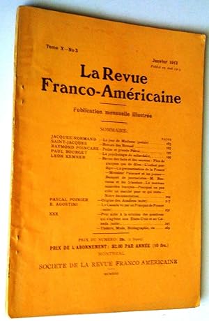 La revue franco-américaine, tome X, no 3, janvier 1913