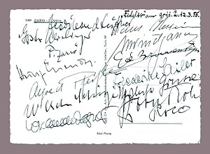 Album mit Photos von einer Gastspielreise der Stuttgarter Oper nach Paris 1955 und Signaturen all...