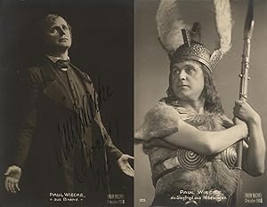 Zwei Rollenportraits als Brand von Ibsen bzw. als Siegfried in "Die Nibelungen". Photopostkarten ...