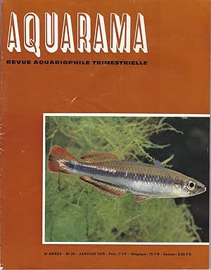 Aquarama, revue aquariophile trimestrielle. no 29 janvier 1975