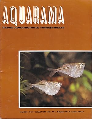 Aquarama, revue aquariophile trimestrielle. no31 juillet 1975