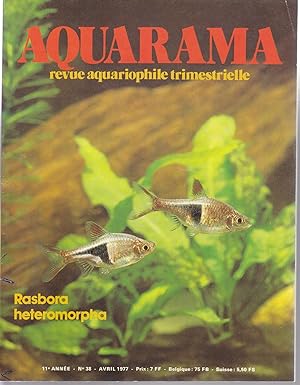 Aquarama, revue aquariophile trimestrielle. no38 avril 1977
