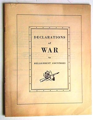 Declarations of War by Belligerent Counties