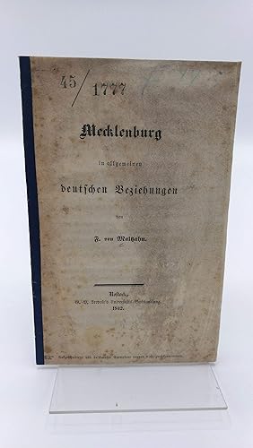 Mecklenburg in allgemeinen deutschen Beziehungen.