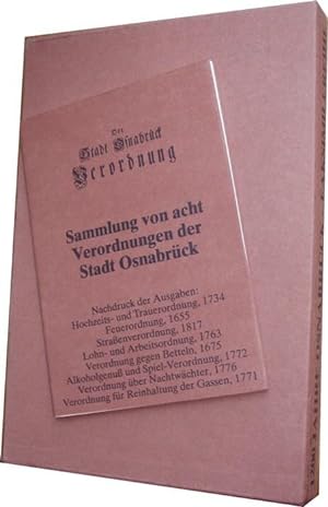 1200 Jahre Osnabrück. 11 Hefte zur Osnabrücker Stadtgeschichte im Faksimiledruck: Capitulatio des...