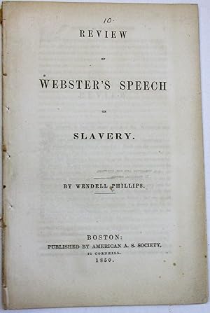 REVIEW OF WEBSTER'S SPEECH ON SLAVERY