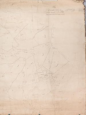 Plan de la partie Ouest de la Commune d'Illac [ Saint-Jean-d'Illac ] réduit de l'Atlas parcellair...