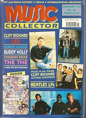 Music Collector. No. 23. January 1991. Beatles, Zappa, Cliff Richard, Buddy Holly,U2. The The, (M...
