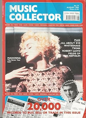 Music Collector. No. 18 August 1990.8 Page Madonna. Whitesnake.Elvis Presley.