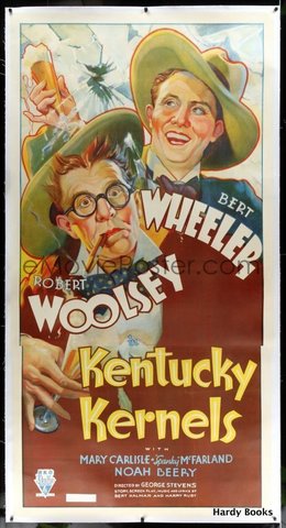 ORIGINAL MOVIE POSTER: "KENTUCKY KERNELS" 1934 LINEN MOUNTED