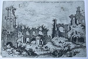 [antique print, etching] RVINARVM PALATII MAIORIS, CVM, CONTIGVO SEPTIZONIO PROSPECTVS Z. [Ruins ...