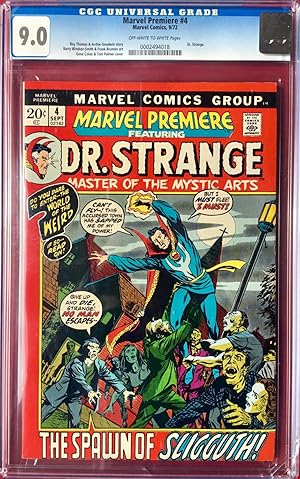 MARVEL PREMIERE No. 4 featuring DR. STRANGE (Sept. 1972) CGC Graded 9.0 (VF/NM)