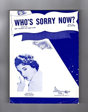 Who's Sorry Now ? Vintage Sheet Music, circa 1957. Connie Francis Cover. Mills Music, Inc., publi...