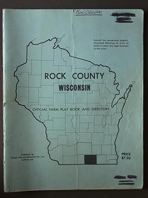 Rock County Wisconsin Official Farm Plat Book and Directory