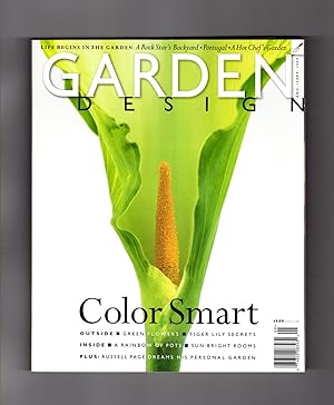 Garden Design Magazine - August - September, 1999. Cover: Calla Lily (Zantedeschia aethiopica). C...