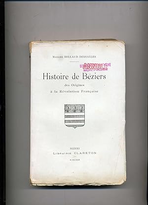 HISTOIRE DE BÉZIERS DES ORIGINES A LA RÉVOLUTION FRANÇAISE
