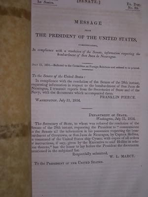 Message from the President of the U.S., Communicating . Information Respecting the Bombardment of...