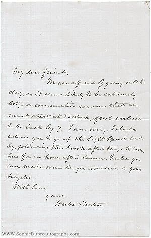 Autograph Letter Signed to 'My dear friends', (Hesba, 1832-1911, pen-name of Sarah Smith, Novelis...