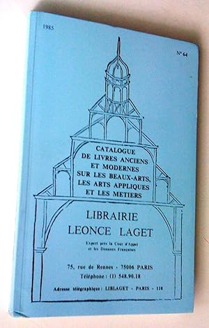 Catalogue de livres anciens et modernes sur les beaux-arts, les arts appliqués et les métiers, no...