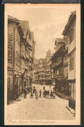 Ansichtskarte: Untere Langstrasse. x, Br./w, I, um 1920.