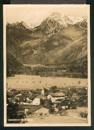 Ansichtskarte: Ansicht im Hintergrund die Berge. 0, M.a., I, um 1930.