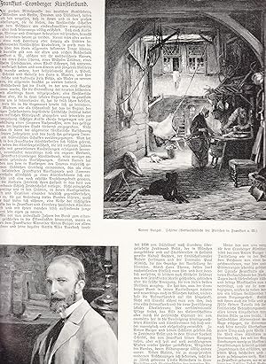 Der Frankfurt-Cronberger-Künstler-Bund. 9 Abbildungen mit einem Artikel zum Thema auf 3 Blatt. Ze...