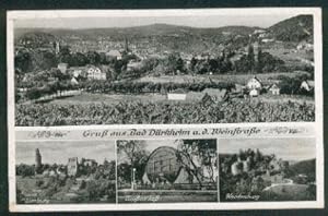 Ansichtskarte: Gesamtansicht, Limburg, Großes Faß, Hardenburg. Mehrbildkarte. 0, s/w, I-II, 1940.
