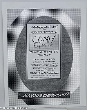 Handbill - Announcing our grand opening! Comix Experience [handbill] Are you experienced