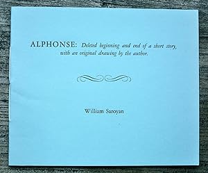 Rare Harvard LOWELL ADAMS HOUSE Imprint ALPHONSE: Deleted Beginning and End of a Short Story, wit...