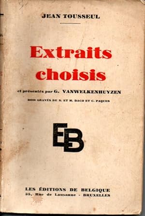 Extraits choisis et présentés par G. Vanwelkenhuyzen
